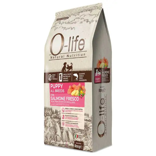 O-life Dog Grain Free Puppy All Breeds Salmone fresco   bauzaarit.myshopify.com