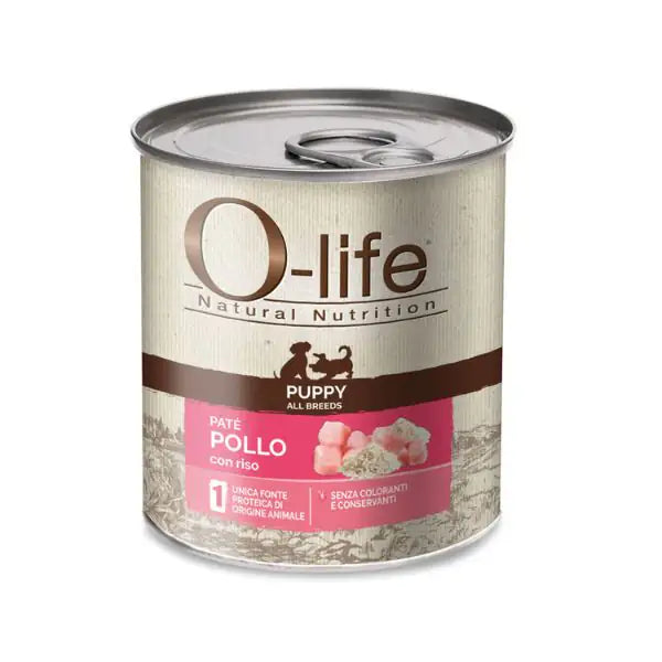 O-life Dog Puppy Patè Monoproteico 400 gr  Pollo bauzaarit.myshopify.com