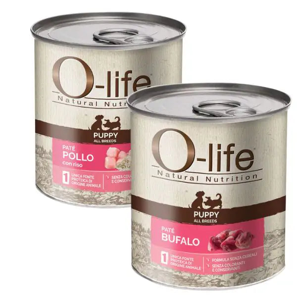 O-life Dog Puppy Patè Monoproteico 400 gr   bauzaarit.myshopify.com