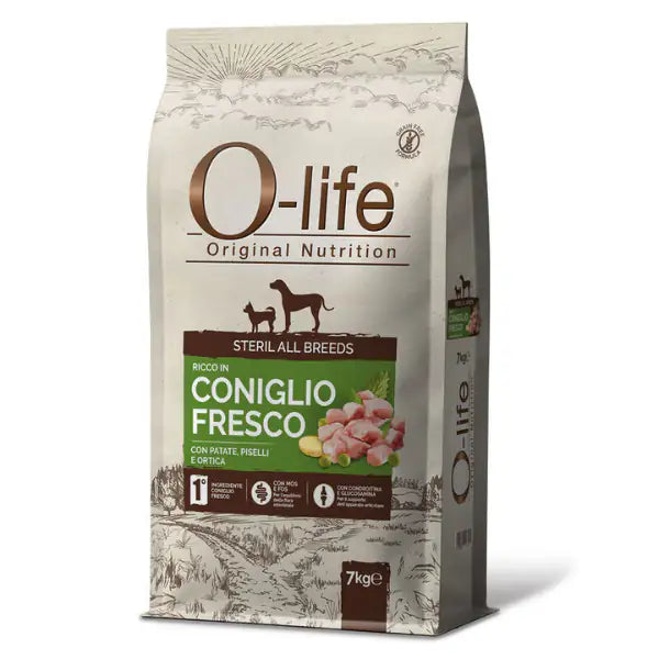 O-life Dog Sterilised All Breeds Grain Free Coniglio e patate  7 kg bauzaarit.myshopify.com