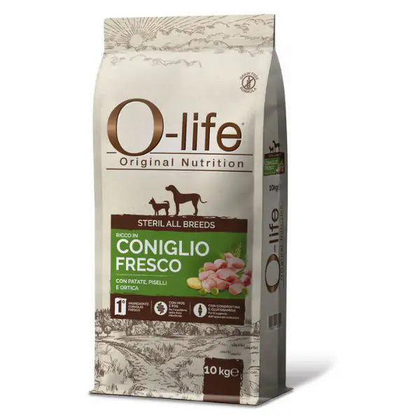 O-life Dog Sterilised All Breeds Grain Free Coniglio e patate   bauzaarit.myshopify.com