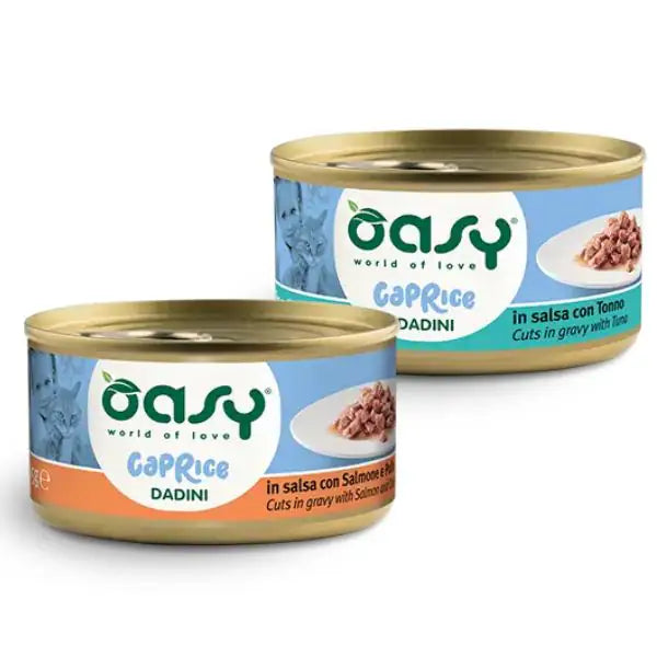 Oasy Caprice Cat Adult Dadini in salsa 85 gr   bauzaarit.myshopify.com