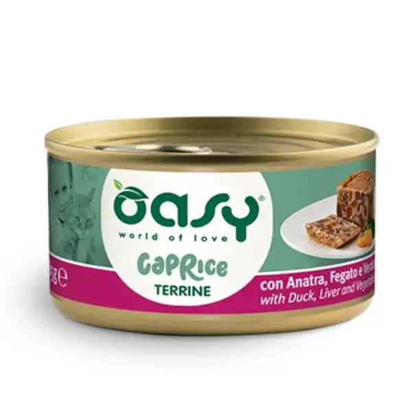 Oasy Caprice Cat Adult Terrine 85 gr  Anatra, fegato e verdure bauzaarit.myshopify.com