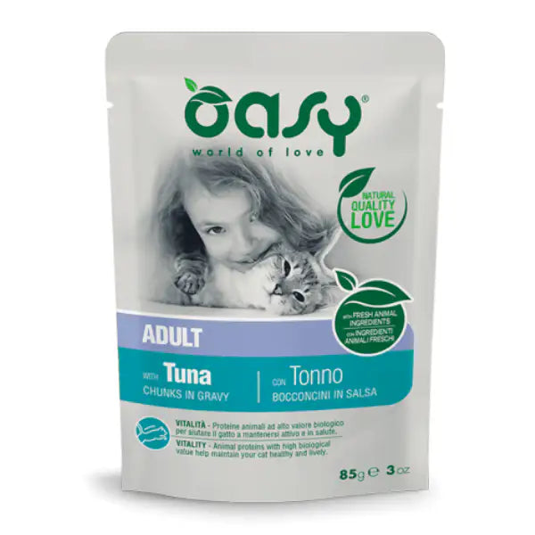 Oasy Cat Adult Bocconcini in salsa 85 gr  Tonno Bauzaar.it