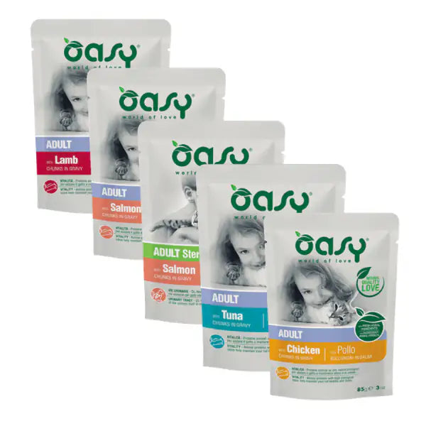 Oasy Cat Adult Bocconcini in salsa 85 gr   bauzaarit.myshopify.com