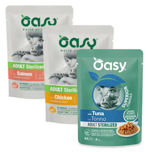 Oasy Cat Adult Sterilized Bocconcini in salsa 85 gr   Bauzaar.it