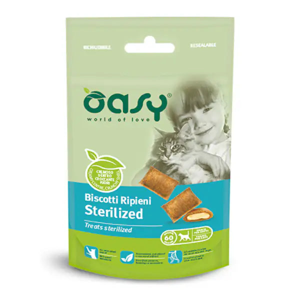 Oasy Cat Biscotti Ripieni 60 gr  Sterilized bauzaarit.myshopify.com