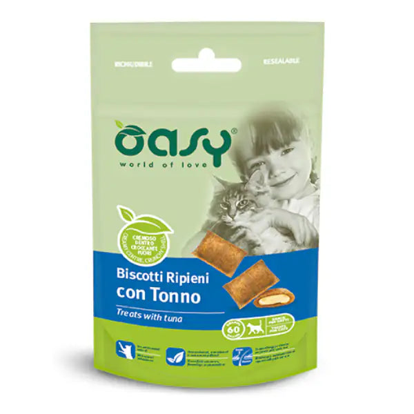 Oasy Cat Biscotti Ripieni 60 gr   bauzaarit.myshopify.com