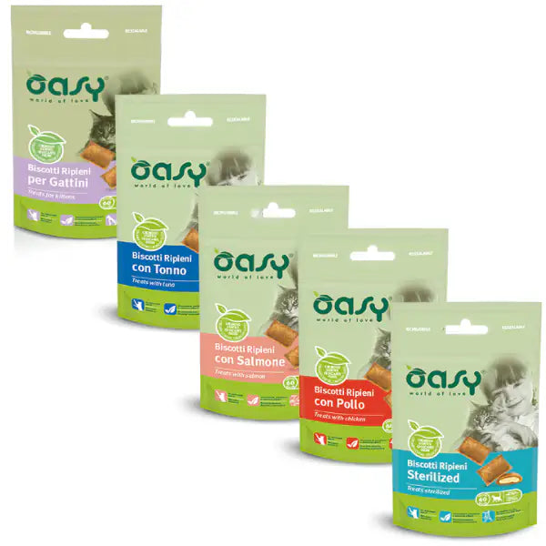 Oasy Cat Biscotti Ripieni 60 gr   bauzaarit.myshopify.com