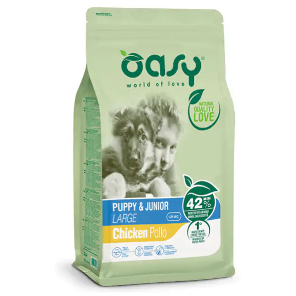 Oasy Dog Puppy Junior Large Pollo  12 kg bauzaarit.myshopify.com