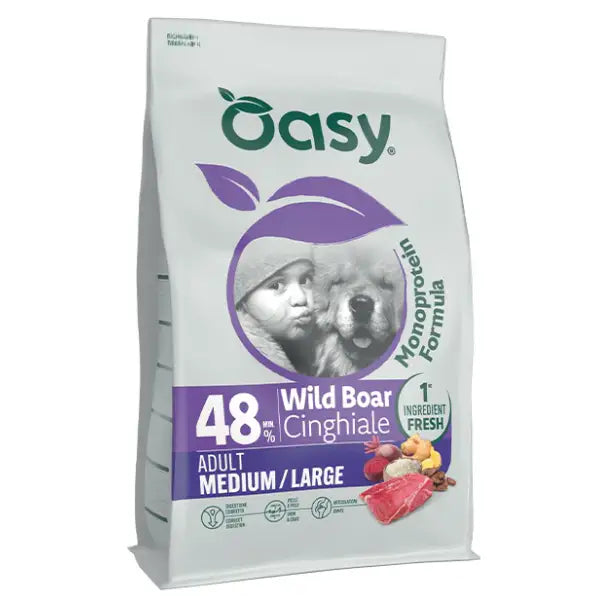 Oasy Monoprotein formula Adult Medium/Large Cinghiale   Bauzaar.it