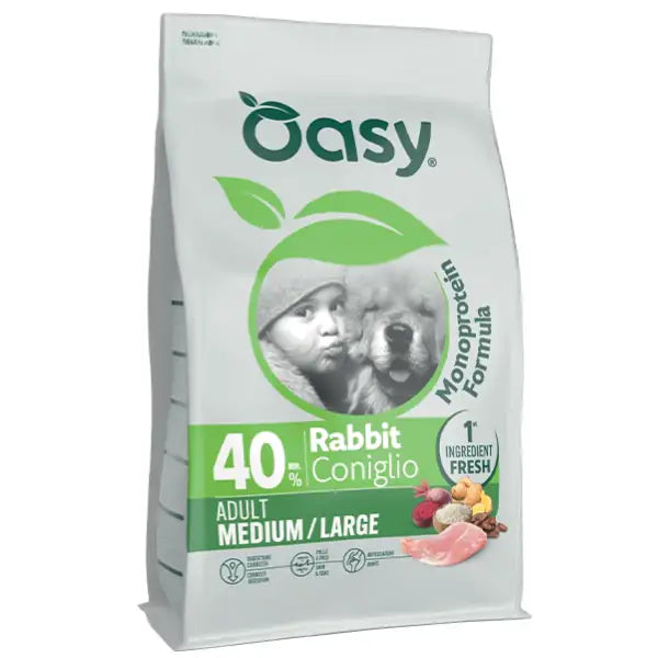 Oasy Monoprotein formula Adult Medium/Large Coniglio   Bauzaar.it