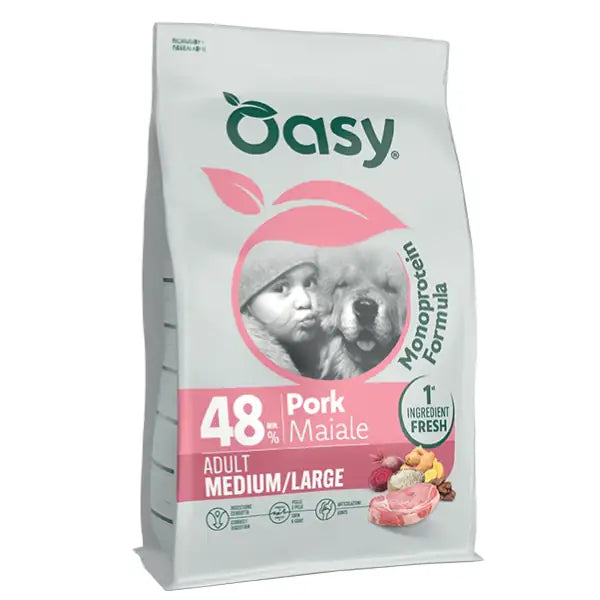 Oasy Monoprotein formula Adult Medium/Large Maiale   Bauzaar.it