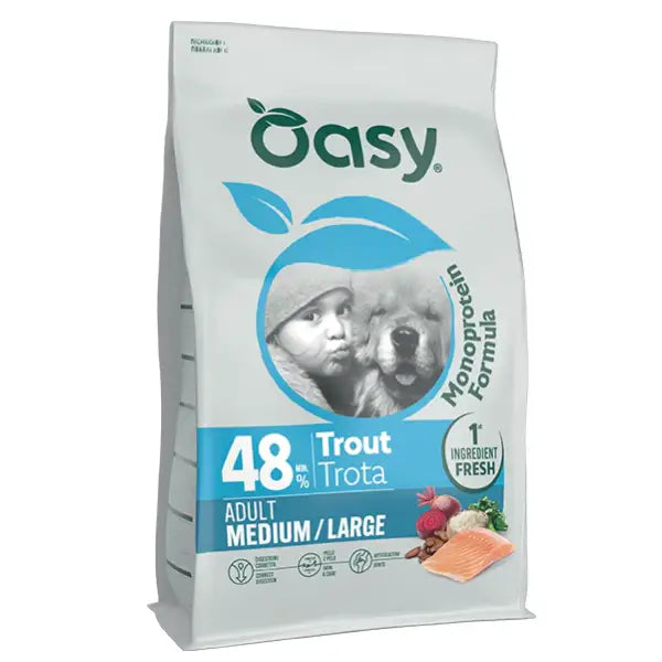 Oasy Monoprotein formula Adult Medium/Large Trota   Bauzaar.it