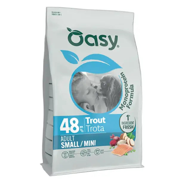 Oasy Monoprotein formula Adult Small/Mini Trota   Bauzaar.it