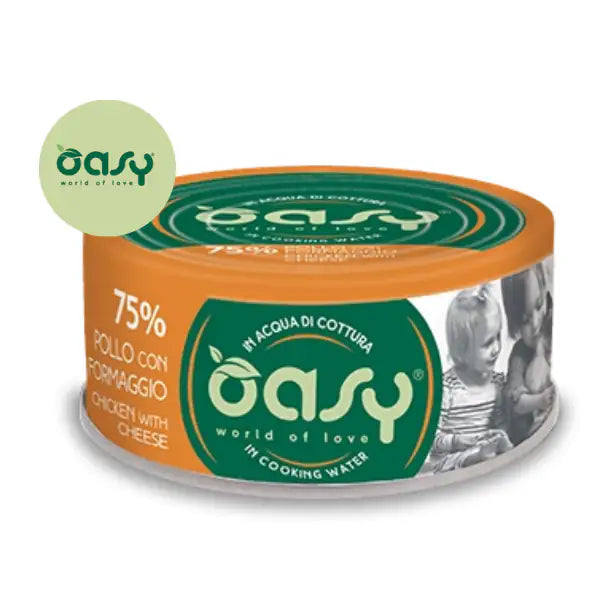 Oasy More Love Cat Adult Lattine in acqua di cottura 70 gr  Pollo e formaggio bauzaarit.myshopify.com