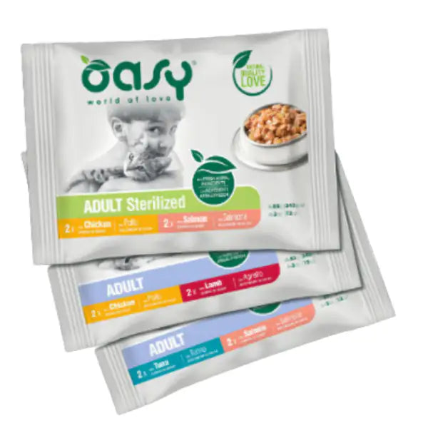 Oasy Multipack Adult Bocconcini in salsa 4 x 85 gr   bauzaarit.myshopify.com