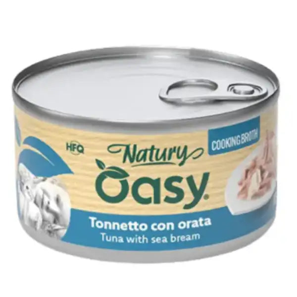 Oasy Natury Cat Adult Cooking Broth in brodo di cottura 85 gr  Tonnetto con orata Bauzaar.it