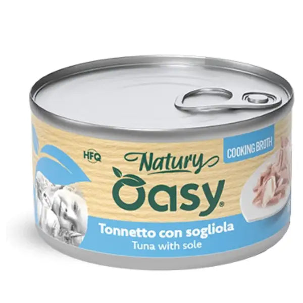 Oasy Natury Cat Adult Cooking Broth in brodo di cottura 85 gr  Tonnetto con sogliola Bauzaar.it