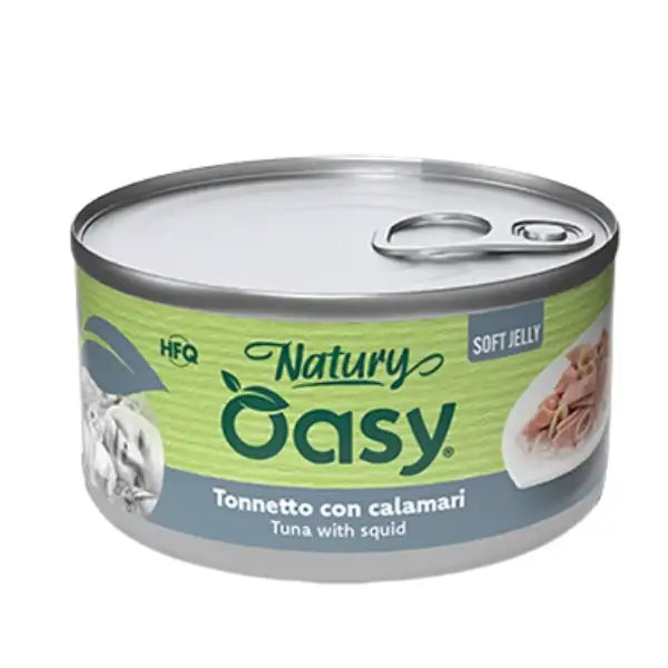 Oasy Natury Cat Adult Soft Jelly 150 gr  Tonnetto con calamari bauzaarit.myshopify.com