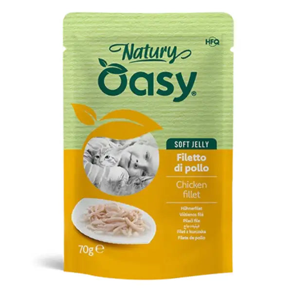 Oasy Natury Cat Adult Soft Jelly 70 gr  Filetto di pollo Bauzaar.it