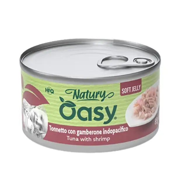 Oasy Natury Cat Adult Soft Jelly 85 gr  Tonnetto con gamberone indopacifico bauzaarit.myshopify.com