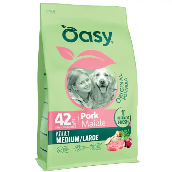 Oasy Original formula Adult Medium/Large Maiale   Bauzaar.it