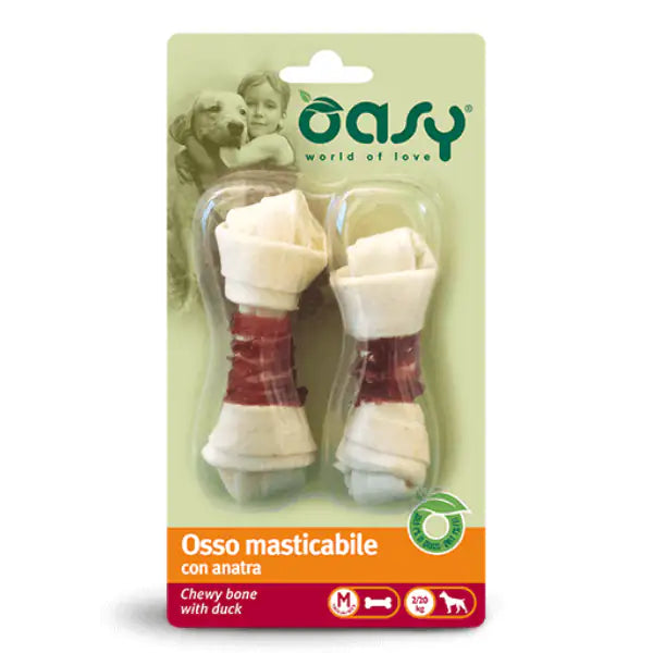Oasy Osso masticabile con anatra   bauzaarit.myshopify.com