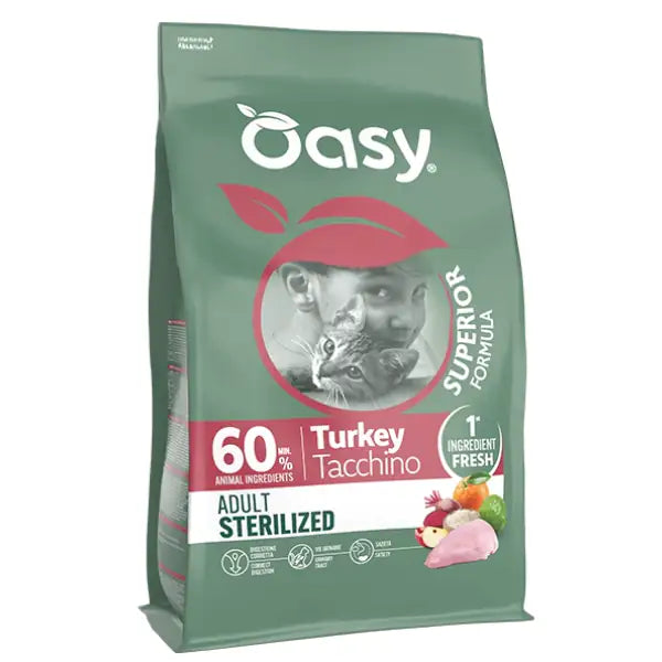 Oasy Superior Formula Cat Adult Sterilized Tacchino  1,5 kg bauzaarit.myshopify.com