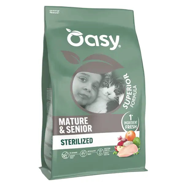 Oasy Superior Formula Cat Mature/Senior Sterilized Pollo  1,5 kg bauzaarit.myshopify.com