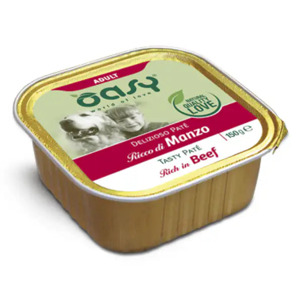 Oasy Wet Dog Delizioso Patè 150 gr  Manzo bauzaarit.myshopify.com
