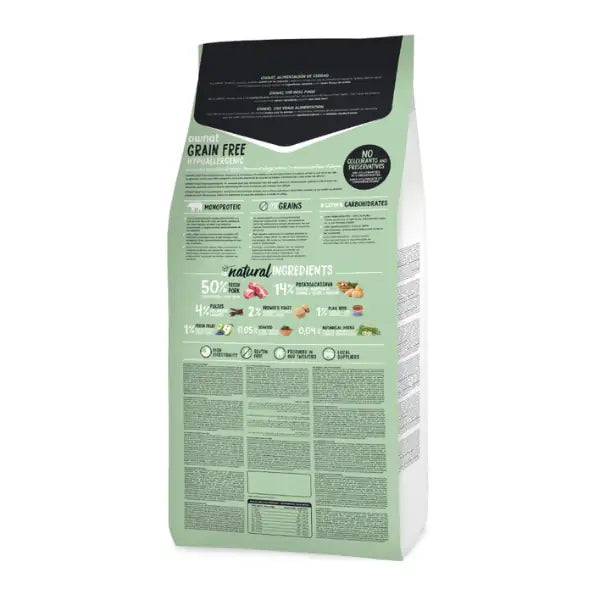 Ownat Grain Free Hypoallergenic Mono-Proteic All Breeds Adult con maiale fresco   bauzaarit.myshopify.com