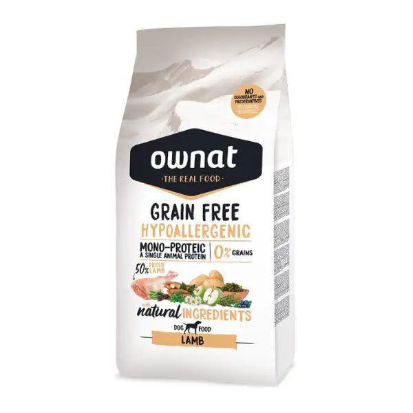 Ownat Grain Free Hypoallergenic Mono-Proteic All Breeds Adult con salmone fresco  12 kg bauzaarit.myshopify.com