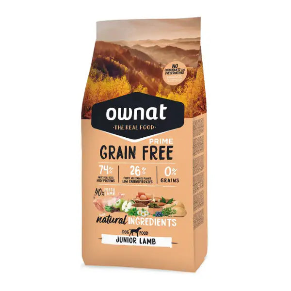 Ownat Prime Grain Free All Breeds Junior/Puppy con agnello fresco  3 kg bauzaarit.myshopify.com