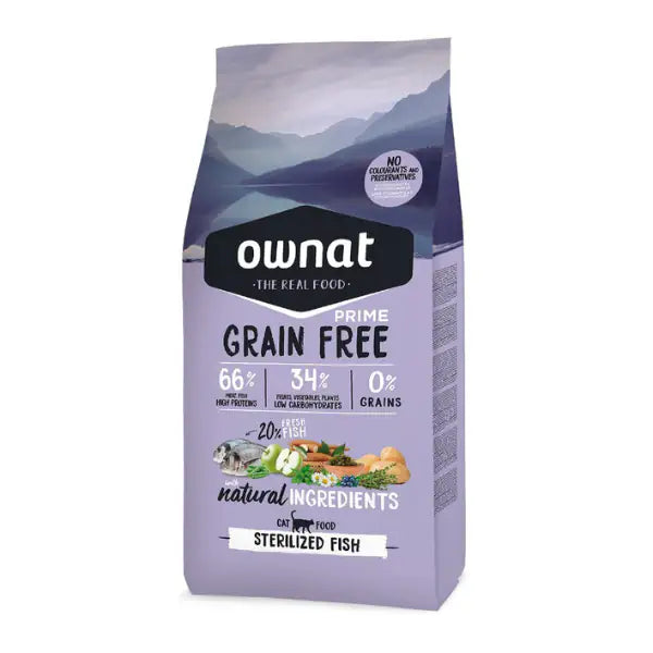 Ownat Prime Grain Free Cat Sterilised con pesce fresco  3 kg bauzaarit.myshopify.com