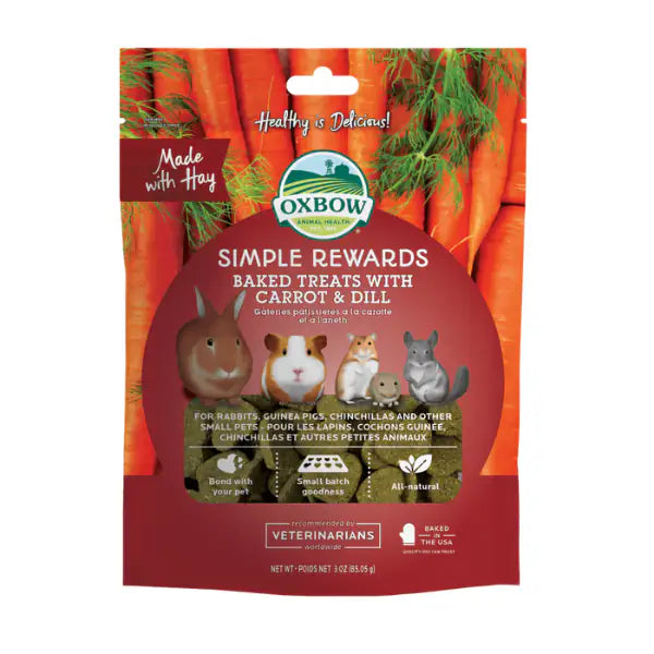 Oxbow Simple Rewards Baked Treats 60 gr  Carrot & Dill bauzaarit.myshopify.com
