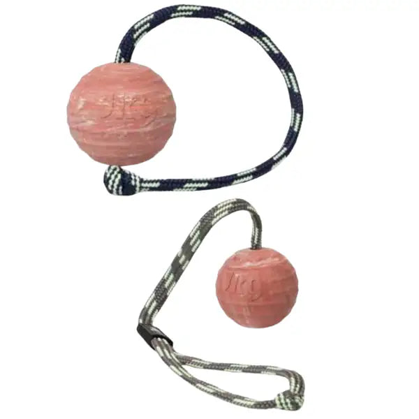 Palla in gomma naturale con laccio in caucciù naturale Julius K9   bauzaarit.myshopify.com