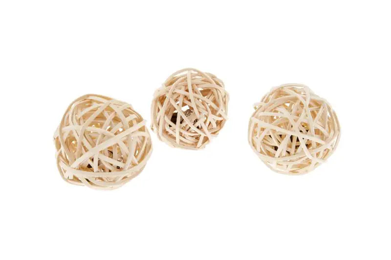 Palline di Vimini con Catnip Ferribiella  3 pezzi bauzaarit.myshopify.com