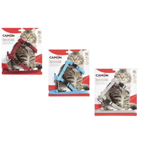 Parure guinzaglio e pettorina Big Cat Camon   bauzaarit.myshopify.com