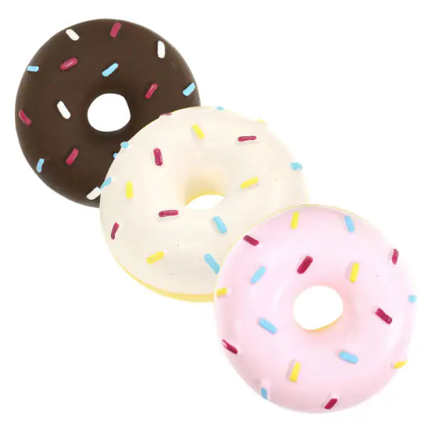 PetUp Joy gioco per cani con squeaker in lattice Sweet Moments  Diametro 6,5 cm Donut Colori assortiti Bauzaar.it