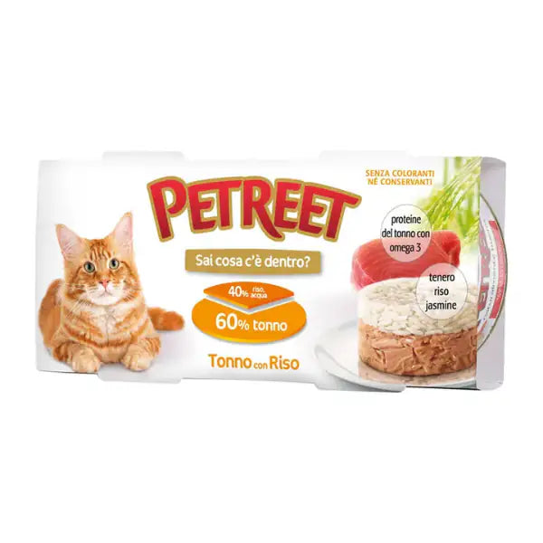 Petreet Adult Cat Tortino multipack 2x170 gr  Tonno con riso bauzaarit.myshopify.com