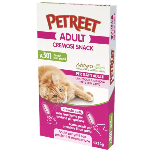 Petreet Cremosi Snack per gatti 6x14 gr  Tonno bauzaarit.myshopify.com