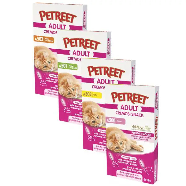 Petreet Cremosi Snack per gatti 6x14 gr   bauzaarit.myshopify.com