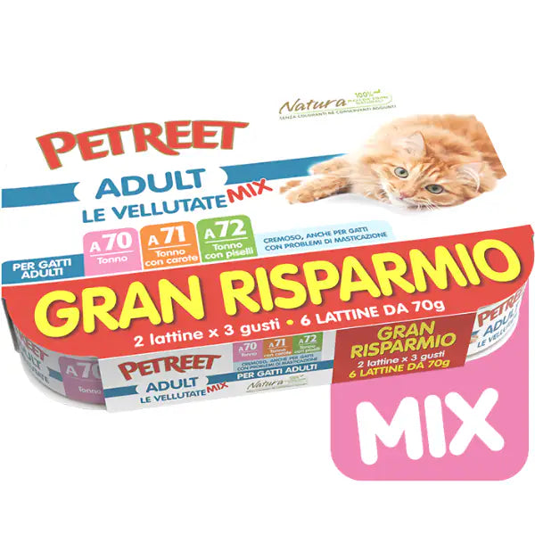 Petreet Vellutate Cat Maxi Scorta 6x70 gr  Multigusto - Tonno bauzaarit.myshopify.com