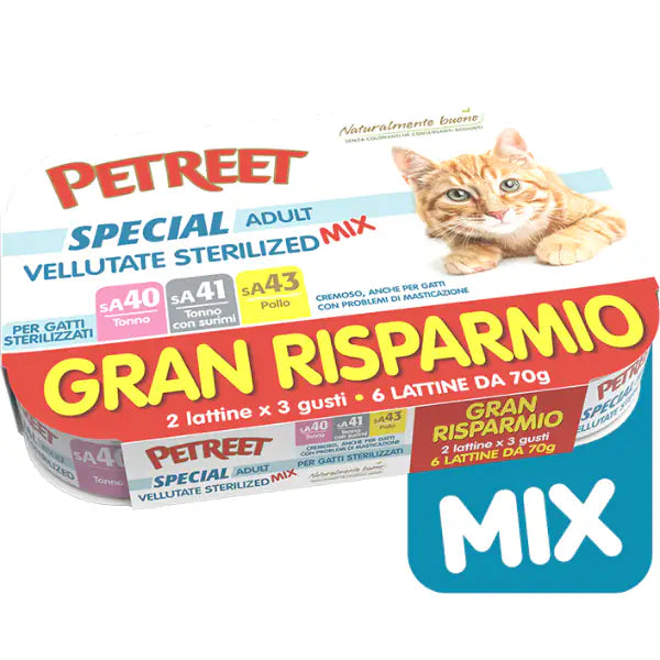 Petreet Vellutate Special Cat Sterilized Maxi Scorta 6x70 gr  Multigusto bauzaarit.myshopify.com