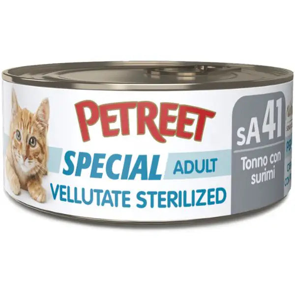 Petreet Vellutate Sterilised Cat 70 gr  Tonno con surimi bauzaarit.myshopify.com