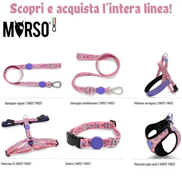 Pettorina Body Mash traspirante per cani in raso Intense Sweet Tweet Morso   bauzaarit.myshopify.com
