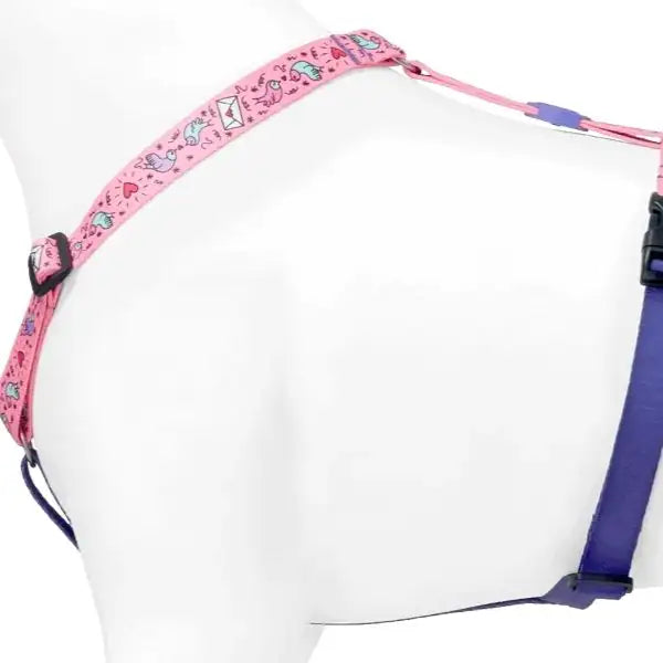 Pettorina ad H regolabile per cani in raso Intense Sweet Tweet Morso   bauzaarit.myshopify.com