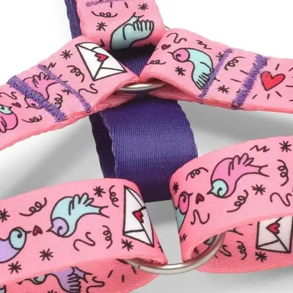 Pettorina ad H regolabile per cani in raso Intense Sweet Tweet Morso   bauzaarit.myshopify.com