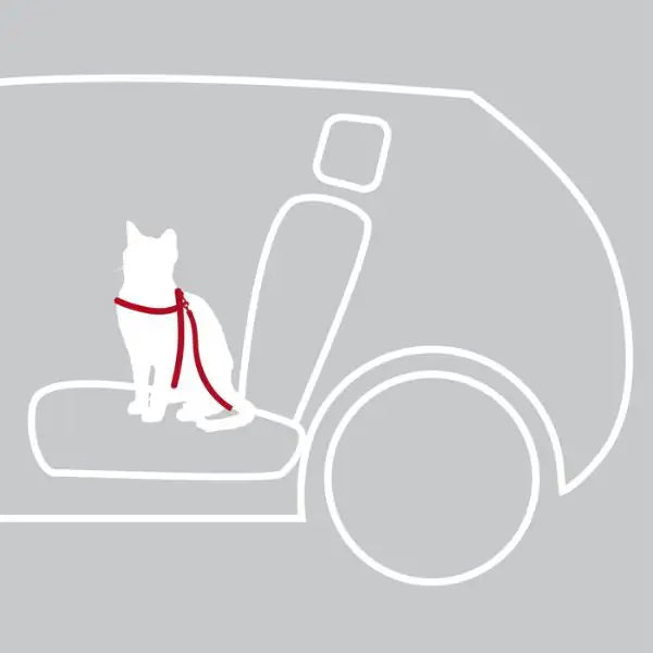 Pettorina con cintura per auto gatti Trixie   bauzaarit.myshopify.com